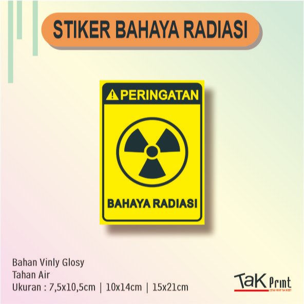 

Stiker Bahaya Radiasi Bahan Vinyl