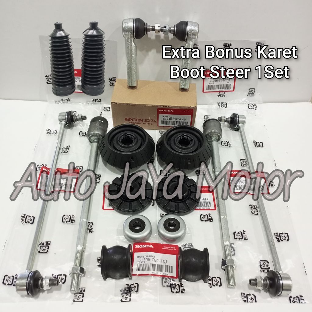 Paketan Kaki Kaki Depan Honda Brio 2014-2020 Original Japan 16Pc Support Set Tie Rod Rack End Link S