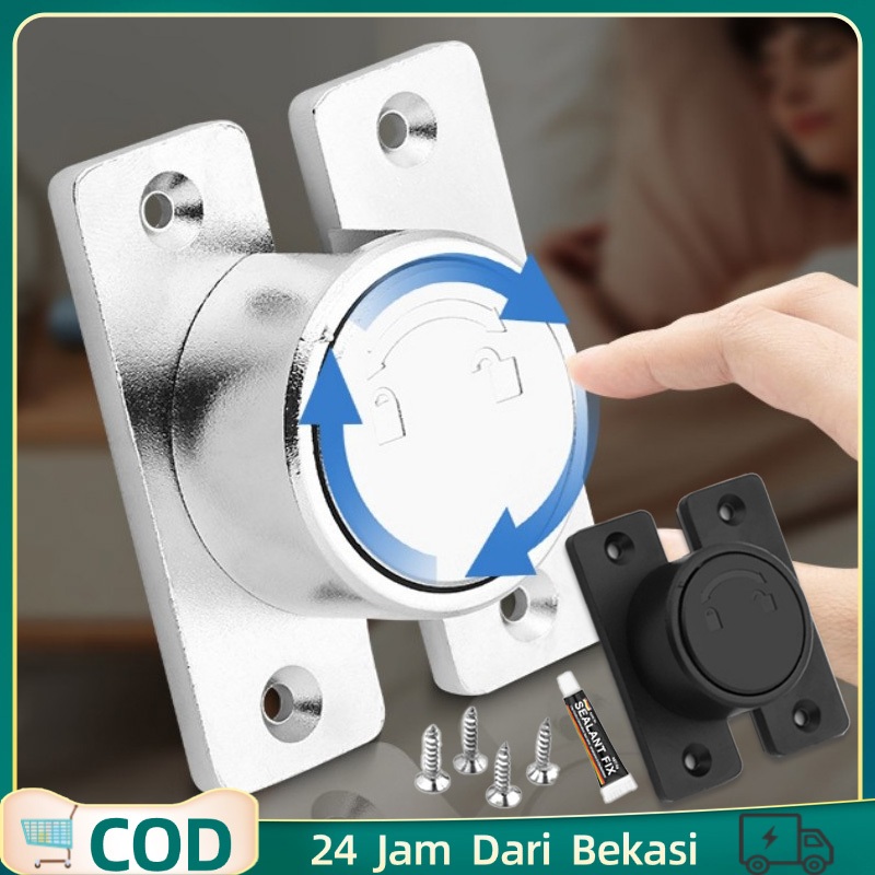 1set Grendel Gembok Pintu Slot Pintu Gembok Grendel Pintu Kotak Bolak Balik Kecil