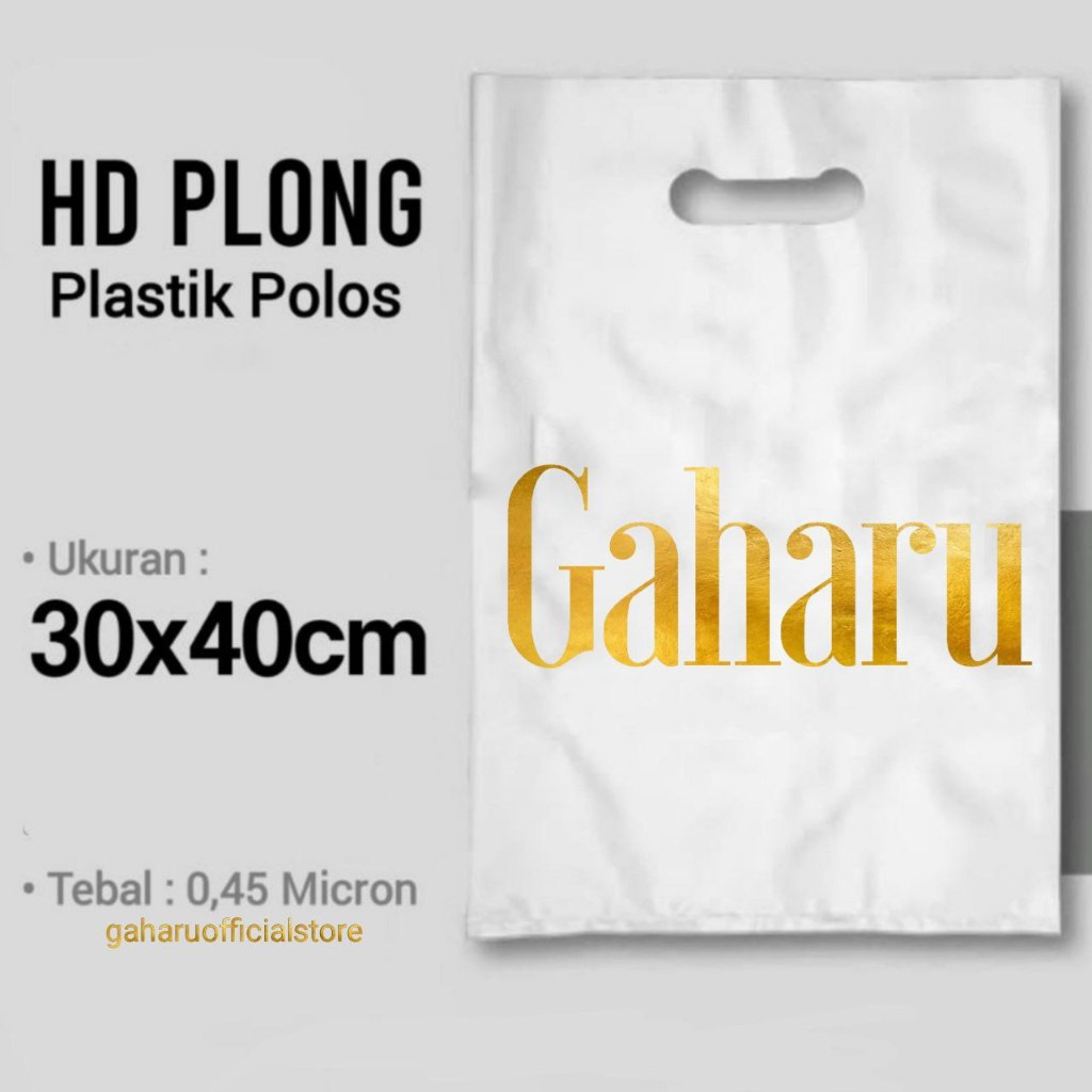 Plastik Plong HD Polos 30x40 (per pcs) Tebal / Plastik Olshop Pond