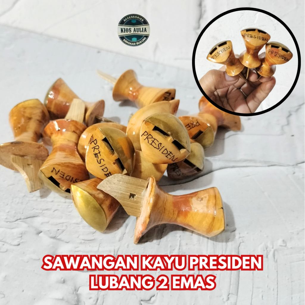 (GROSIR ECER) SAWANGAN MERPATI KAYU PRESIDEN EMAS LUBANG 2 HOTANG BURUNG DARA