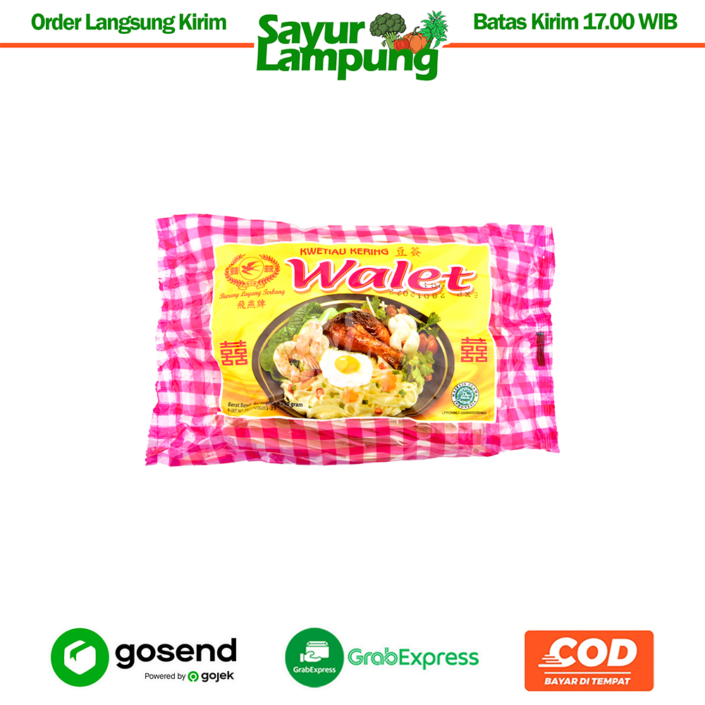 

Kwetiau Kering Cap Walet 250 Gr - Sayur Lampung