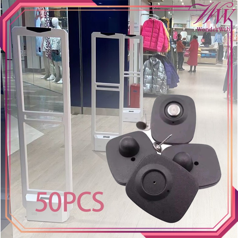 50pcs/Set Hard Tag Alarm Rf 8.2 Mhz Sensor Alarm Tag Baju Dengan Pin Sensor Alarm Toko