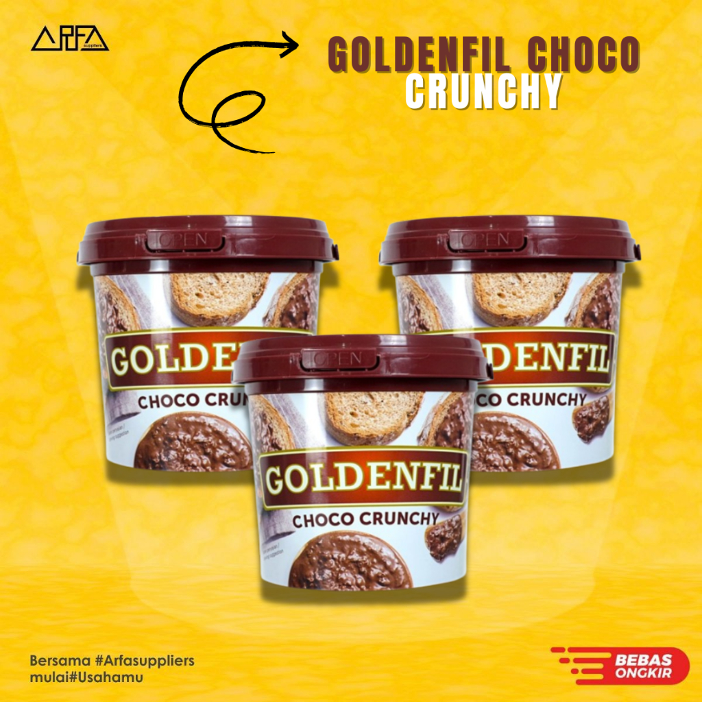 

Goldenfil Chocolate Crunchy 1kg - Coklat Crunchy Delight
