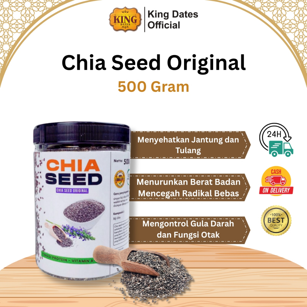 

Chia Seed Organic Biji Chia Organik Mexico Diet 100% Halal Premium 250gr & 500gr