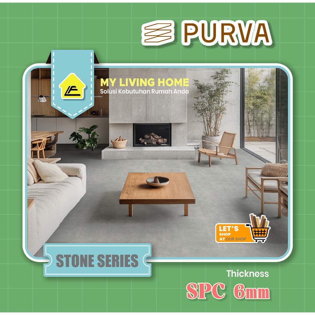 Lantai SPC PURVA STONE 6mm | STONE SERIES