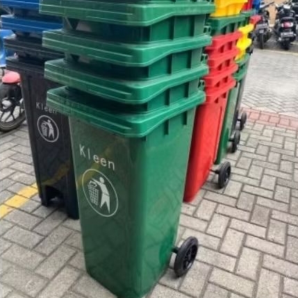 tempat sampah 240L kleen penampung sampah besar 240 Liter kleen Tong - Hitam