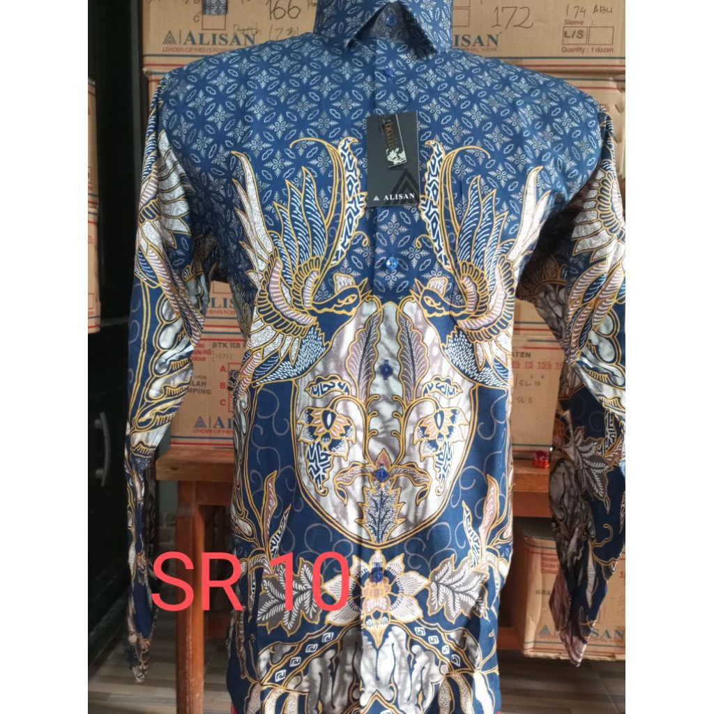 Batik Alisan lengan panjang kemeja batik alisan reguler