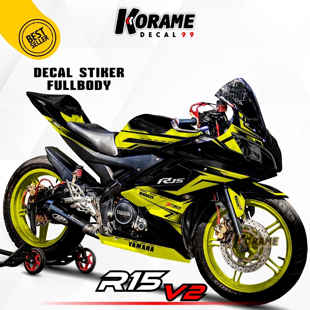 Decal Stiker R15 V2 Line Black Variasi Series