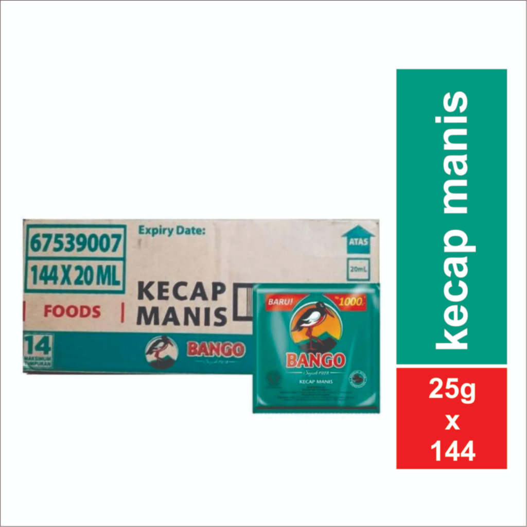 

BANGO KECAP MANIS 1 KARTON 144X25G 144 SACHET