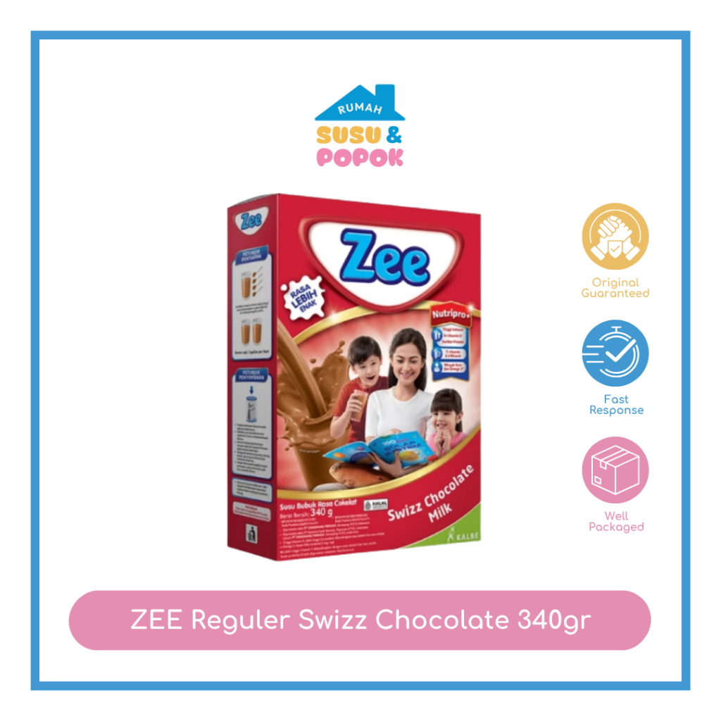 

ZEE Reguler Milk 340gr | Swizz Chocolate / Strawberry Milk / Vanilla Twist Milk