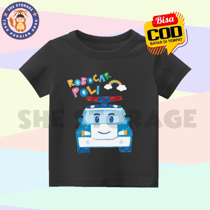 BAJU ANAK KAOS ANAK ROBOCAR POLI