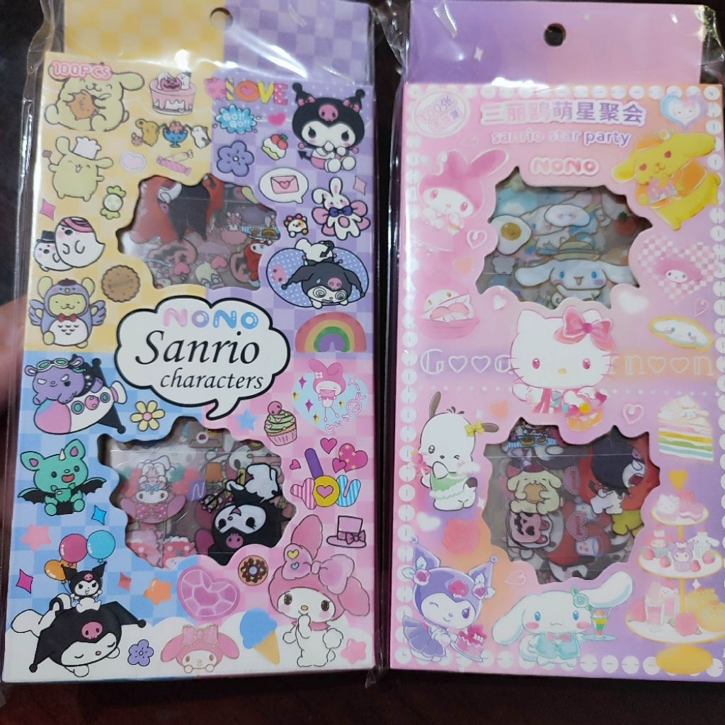 

stiker sanrio viral 3D isi 100pcs mainan tempel karakter kuromi cinnamoroll melody