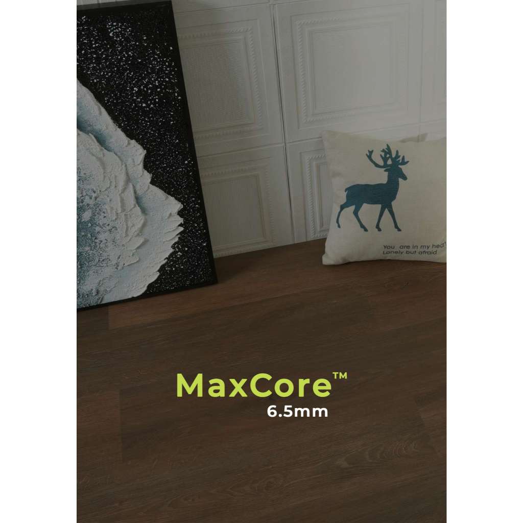 CHAMPION Lantai SPC Flooring 6.5mm Click System + IXPE MAXCORE Series Lantai SPC Natural Wood CC61 -