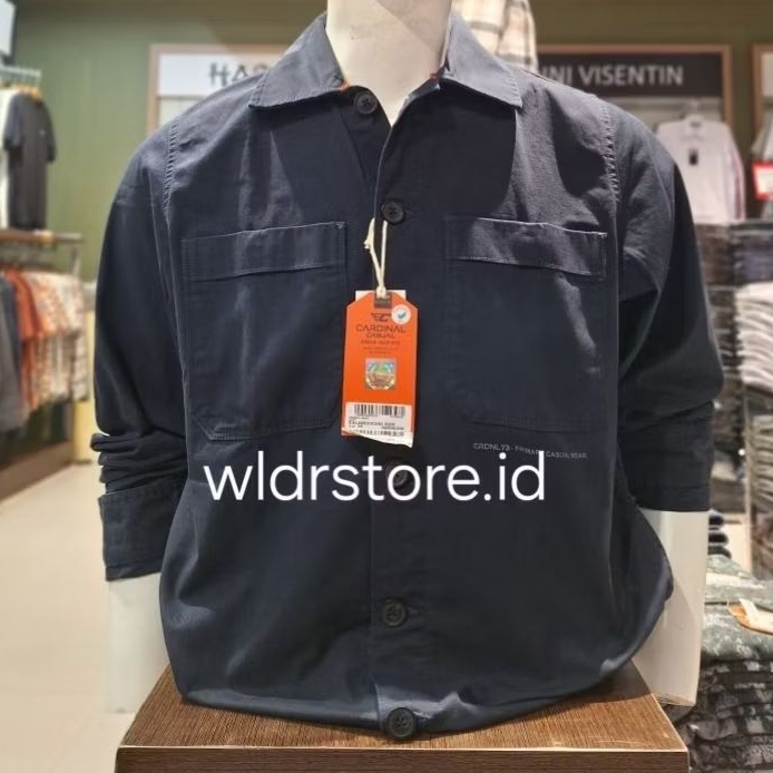 KEMEJA JAKET PRIA BRAND CARDINAL ORIGINAL EALAR00026 NAVY