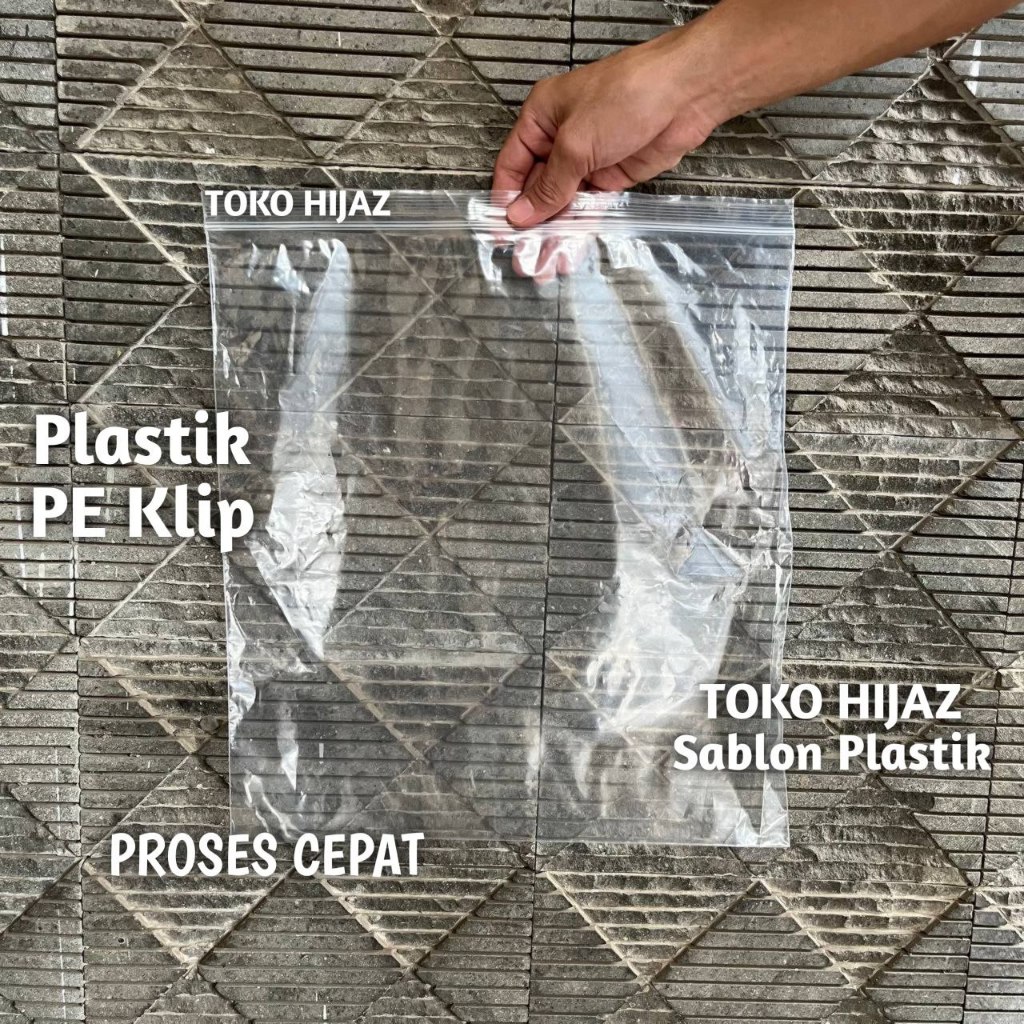 Tebal - Plastik Klip Ziplock 30x40cm (isi 100pcs), Plastik Baju Kaos Murah Original
