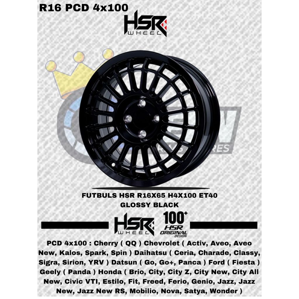 Velg Mobil HSR Rally Ring 16 | 4x100 Single Pcd