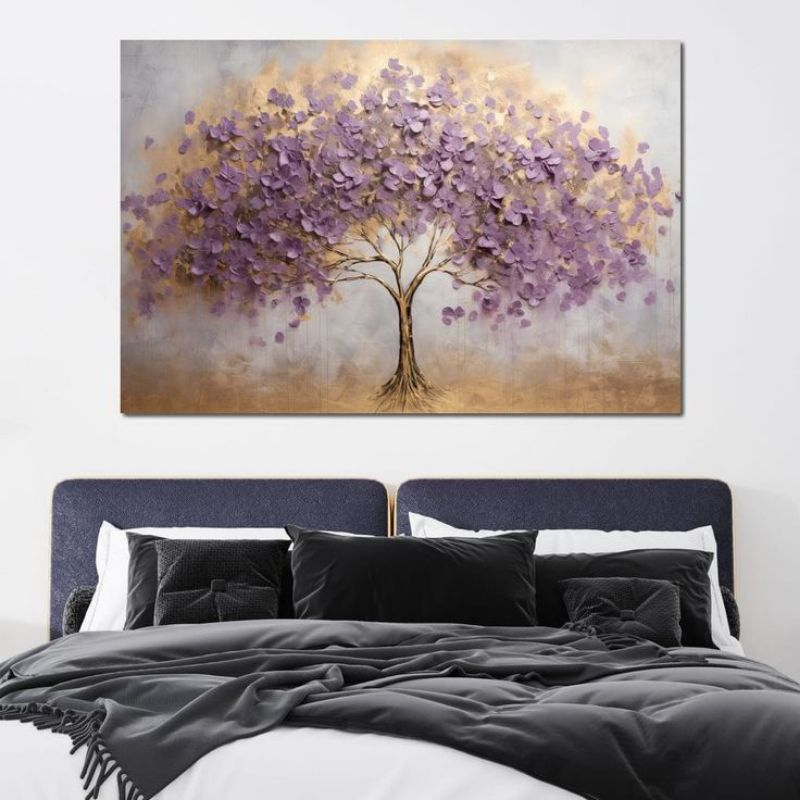 Pajangan Dinding Aesthetic Lukisan Pohon Abstrak,Hiasan Dinding,Dekorasi kamar,Decor Estetik 120*100