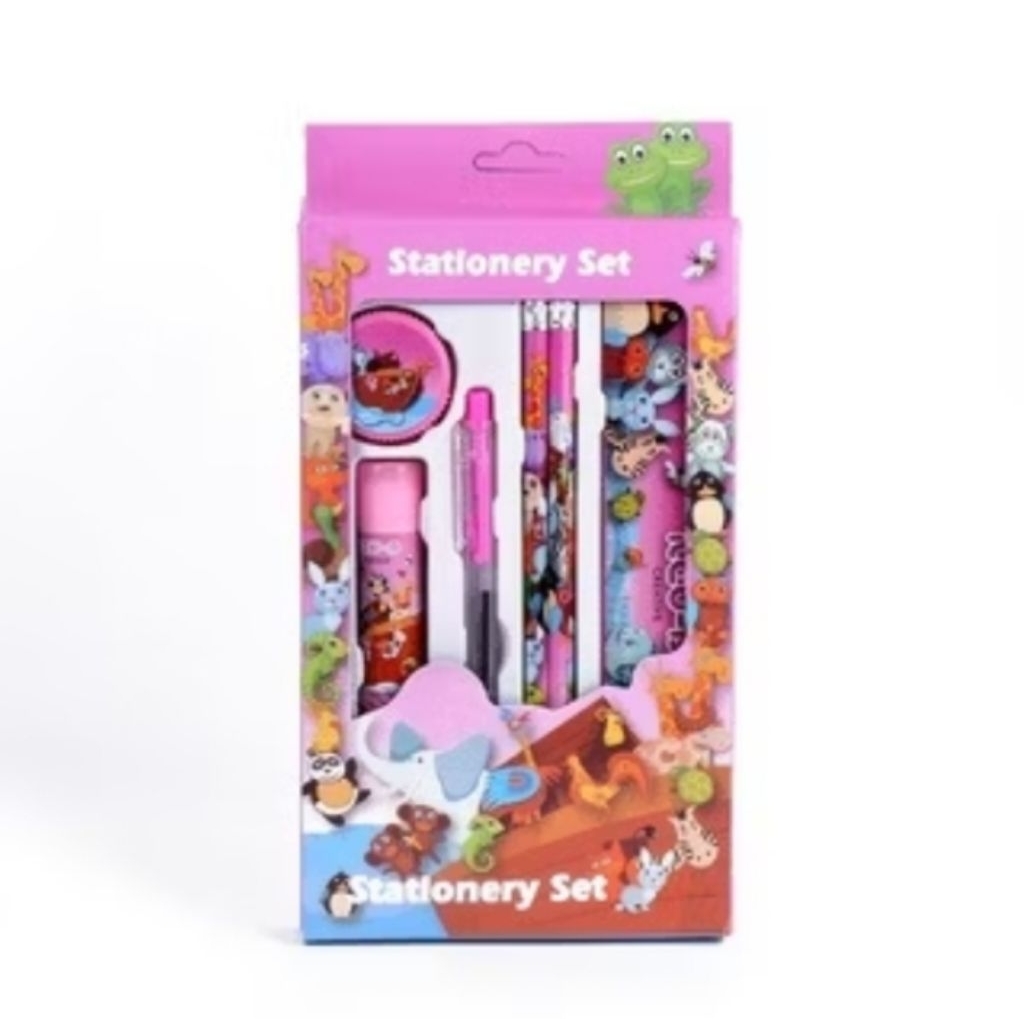 

Pensil Pulpen Bulpen Penghapus Rautan Alat Tulis Set Karakter 7in1