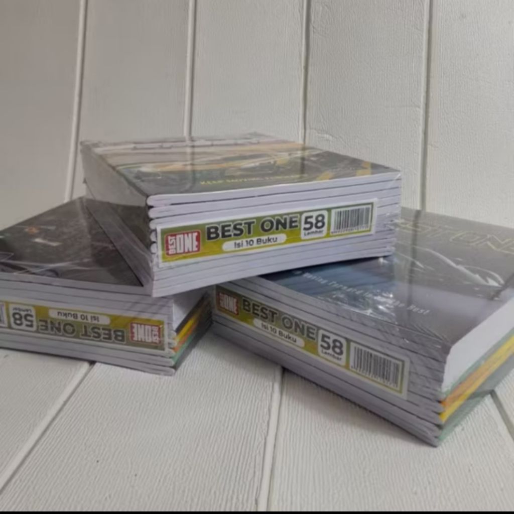 

BUKU TULIS MERK BEST ONE SATU PACK ISI 10 BUKU 38/58 GAMBAR RANDOM