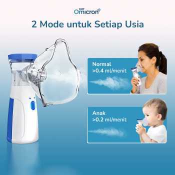 TaffOmicron Alat Terapi Pernapasan anak- anak dan dewasa Mesh Nebulizer Portable Inhaler