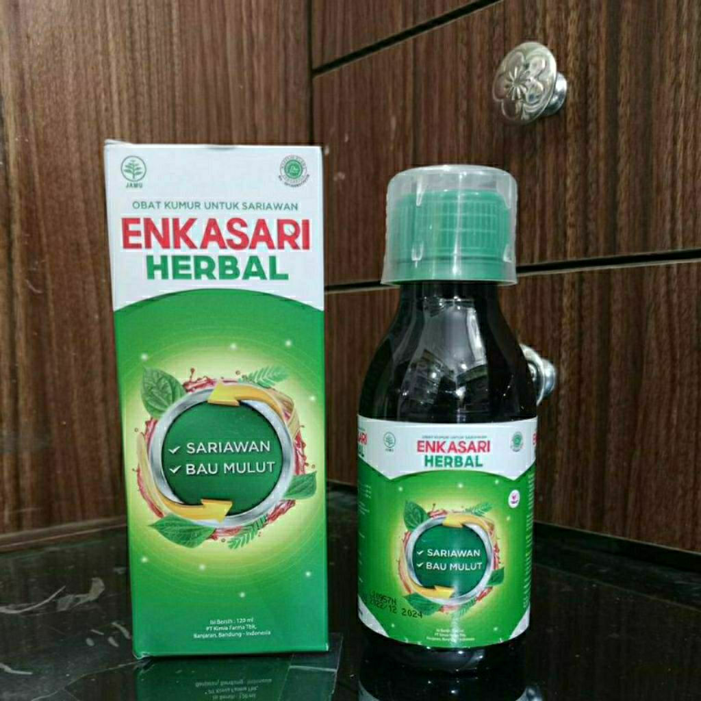 Enkasari Herbal 120ml / Obat Kumur Sariawan / Obat Sariawan