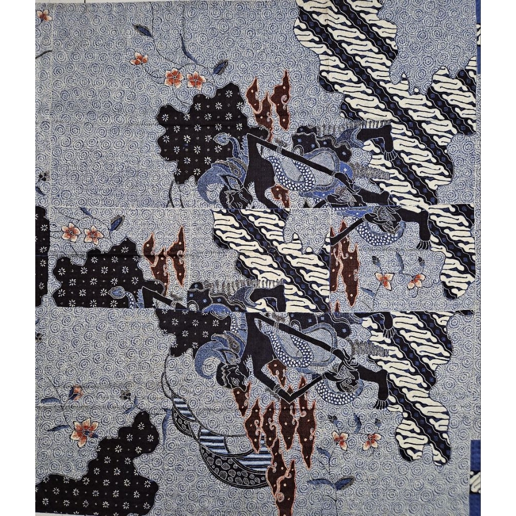 BATIK TULIS SUTRA BERPOLA MOTIF WAYANG