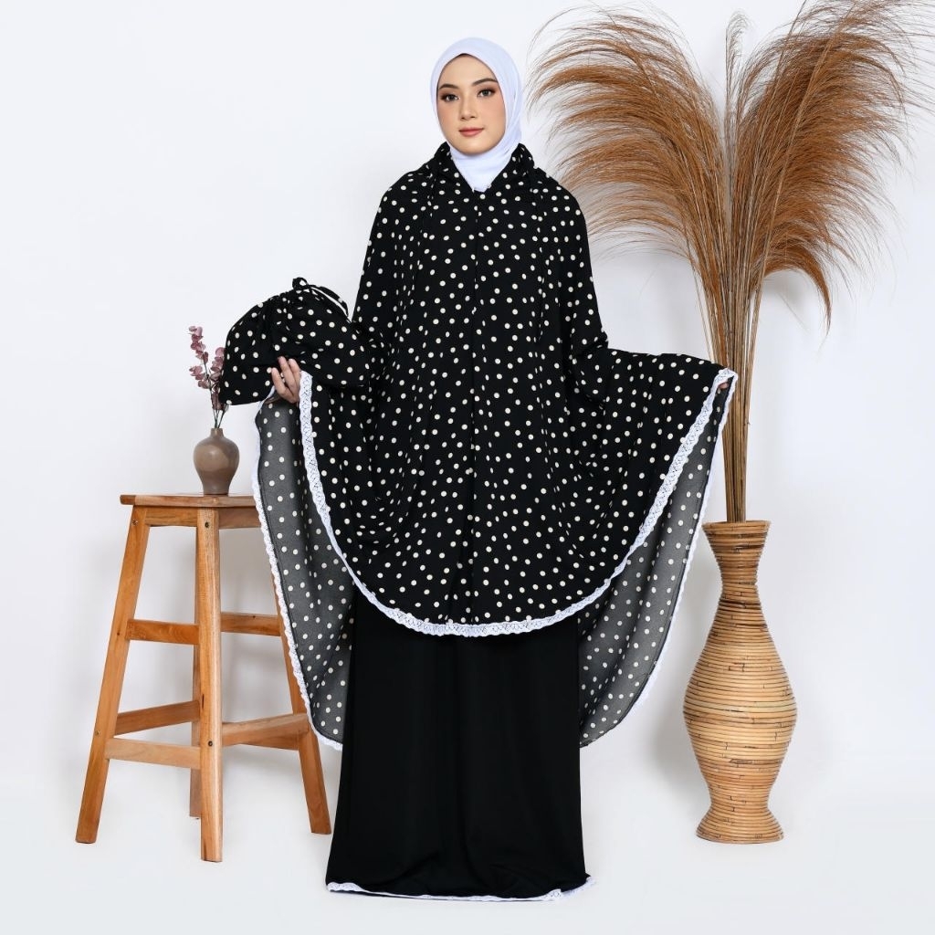 Mukena Dewasa Silky Wolfis Renda 2in1
