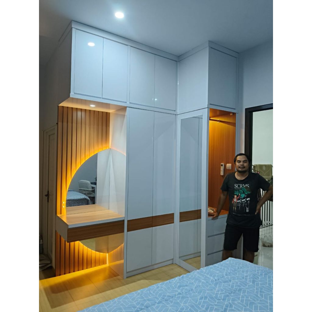 Custom Lemari Pakaian HPL t 9mm, Wardrobe, Walk-in closet HPL | Murah, Berkualitas, Bergaransi
