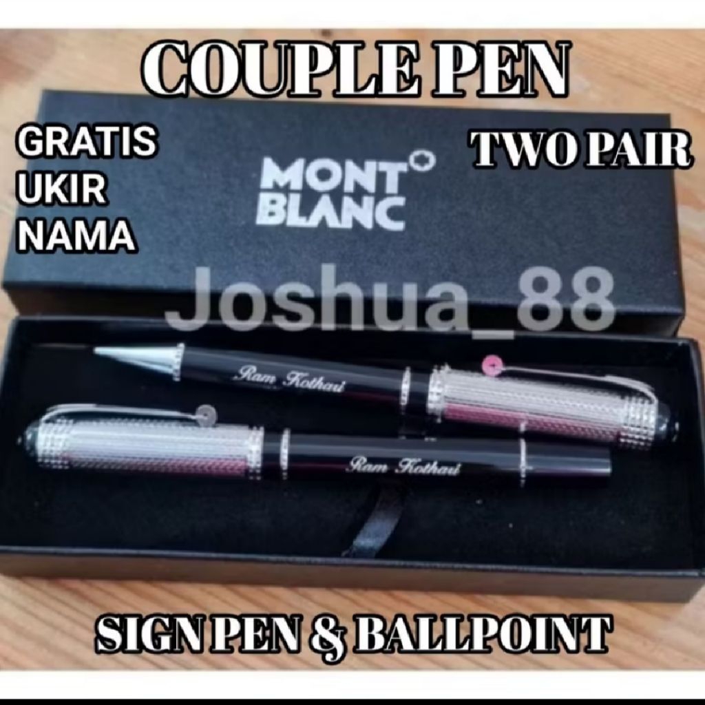 

Pulpen Mewah Luxury Monbl@nc Couple Two Pair Gratis Grafir Nama Dan Box Exlusive