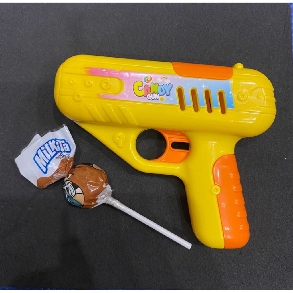 Mainan Pistol Permen Candy Gun (BONUS 1 PERMEN SUSU CANDY LOLIPOP)