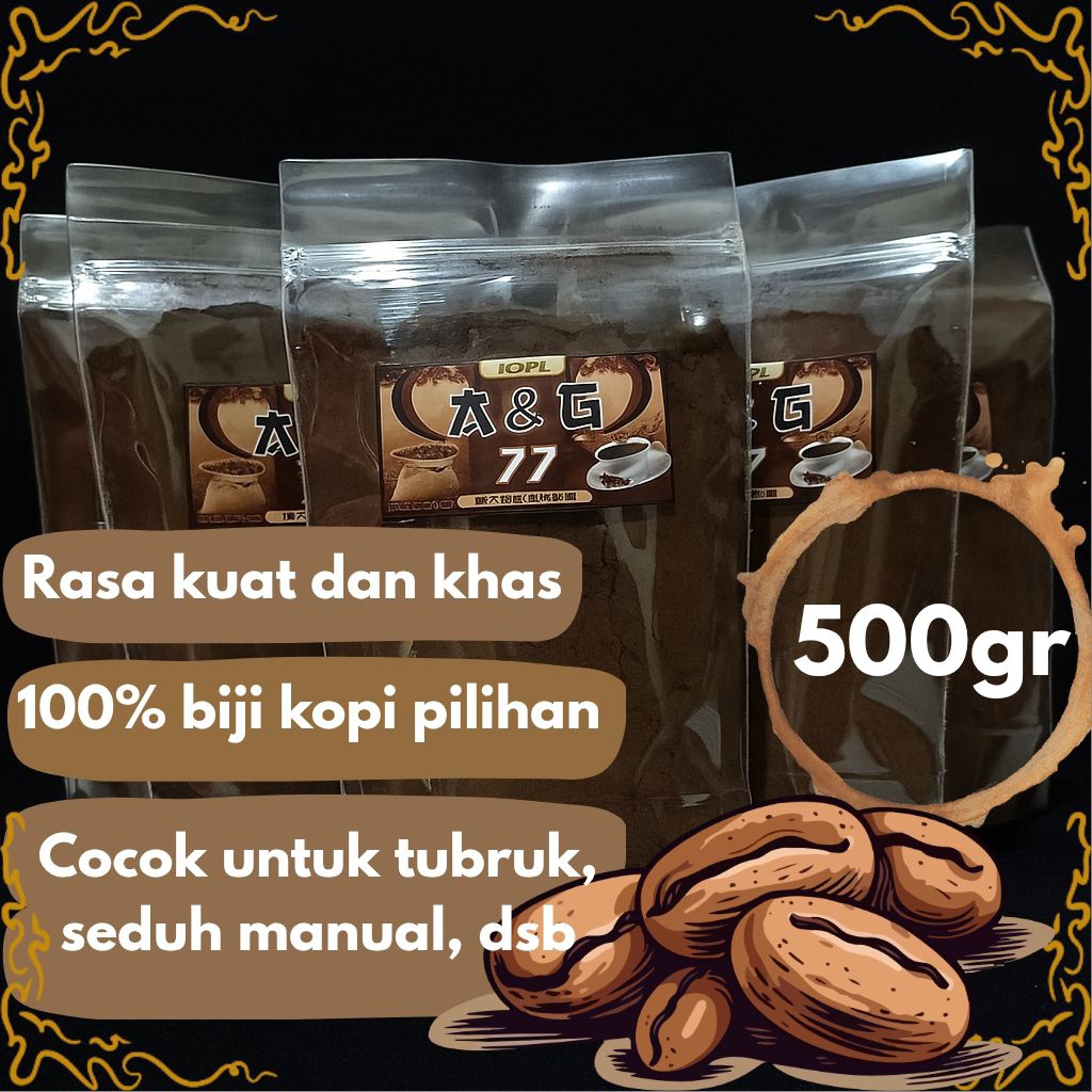 

Kopi Bubuk Hitam 500gr – Wangi, Pekat, Mantap untuk Seduhan Pagi
