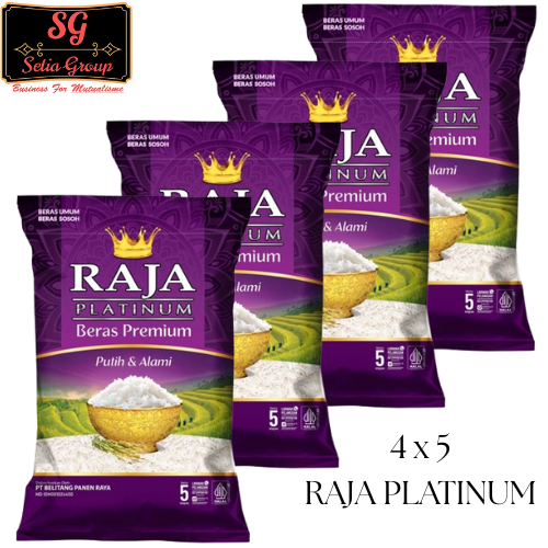 

(4x5 kg) Beras RAJA PLATINUM Beras Premium Kemasan 5 kg