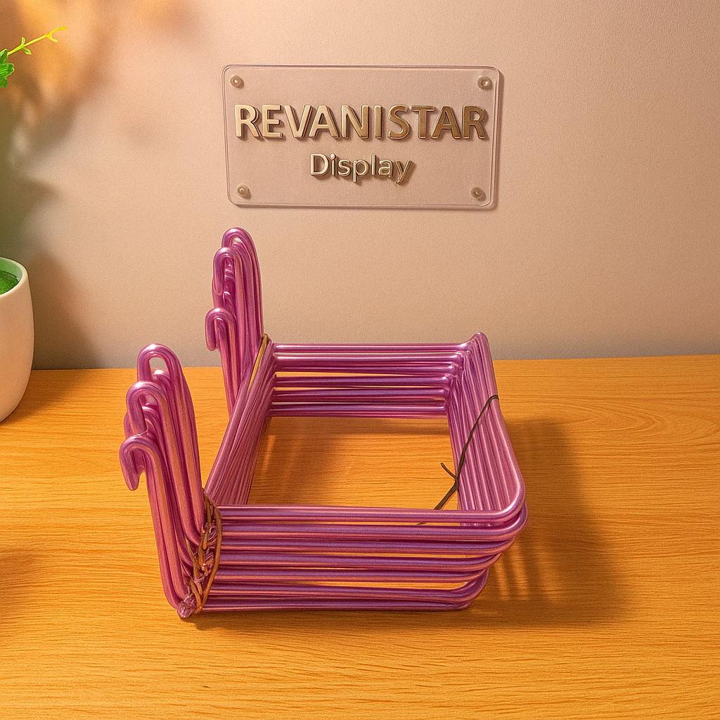 Selusin Display Tatakan Sepatu Warna rak sandal dan sepatu untuk di kait di ram wire grid besi pajan