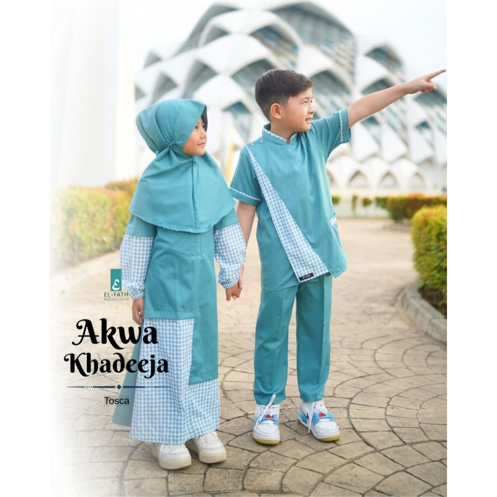 Couple Akwa&khadeejah setelan koko dan gamis new product original by EL-FATH