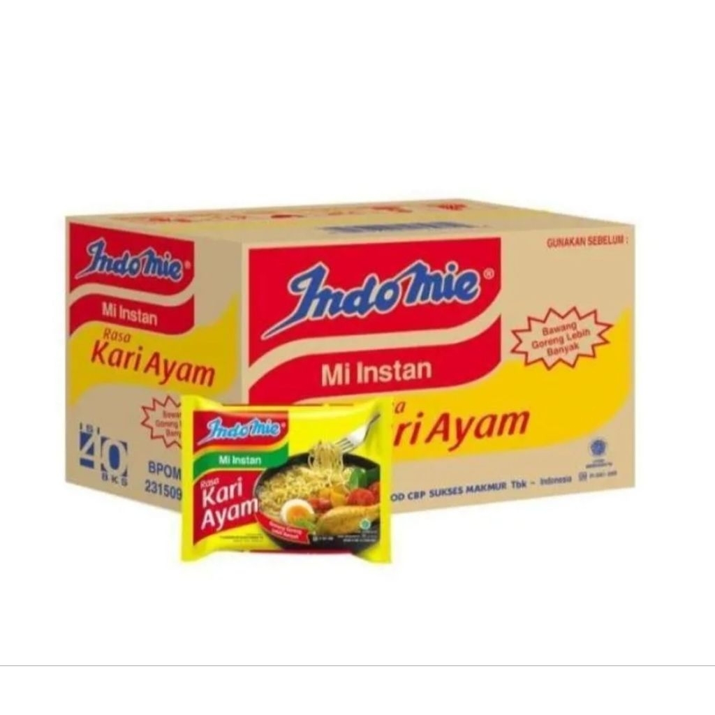 

Indomie Mie Kari Ayam 72 g [ 40 Pcs / 1 Karton ]