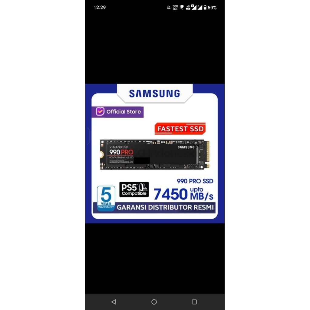 SSD nvme Samsung 990 pro 1tb