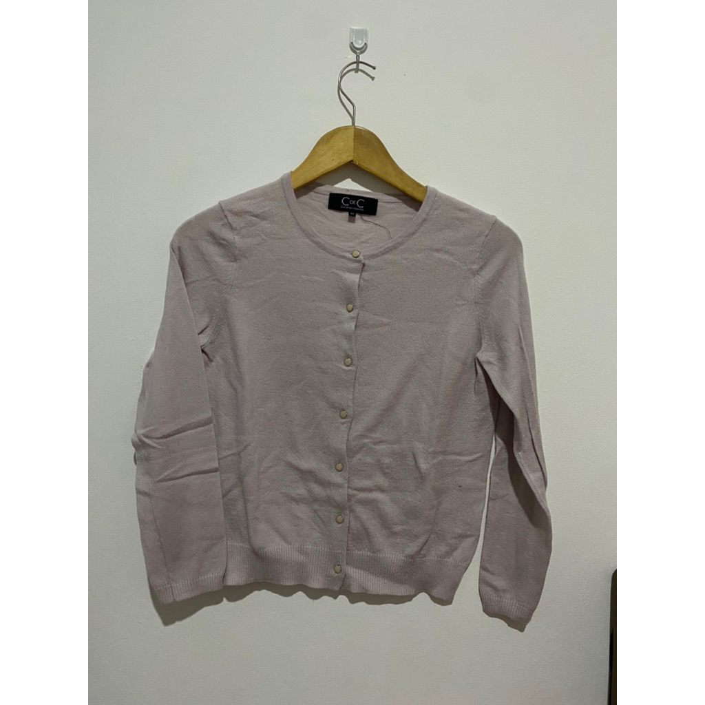 cardigan ungu muda