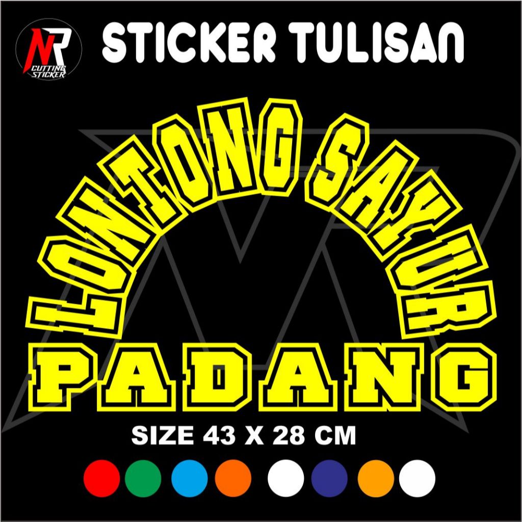 

STICKER TULISAN LONTONG SAYUR PADANG STICEKR TEMPELAN UNTUK NAMA JUALAN DI GEROBAK RODA