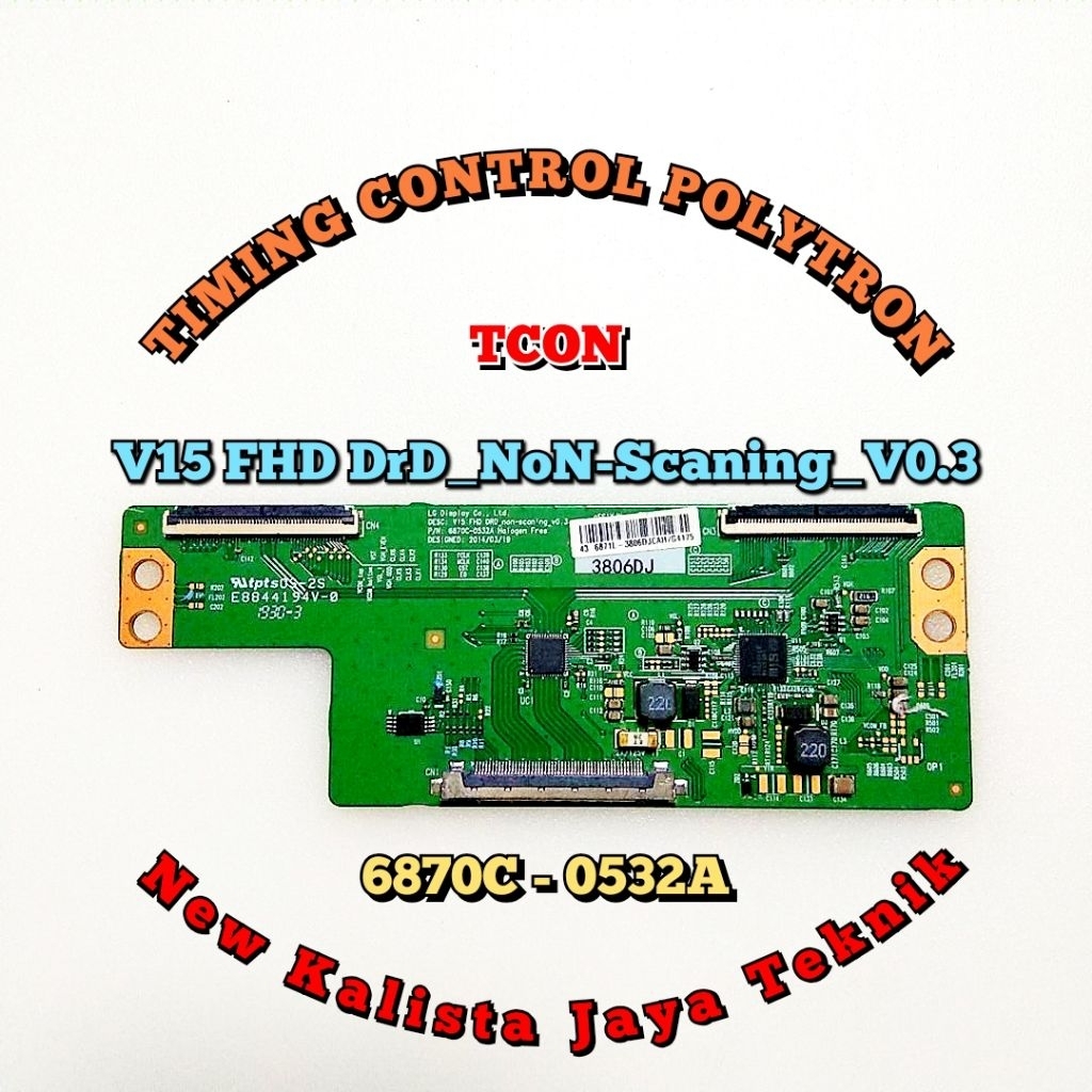 TCON TV POLYTRON ORIGINAL BARU 6870C 0532A LGD V15 FHD TCON POLYTRON 6870C-0532A TIKON TV 6870C 0532