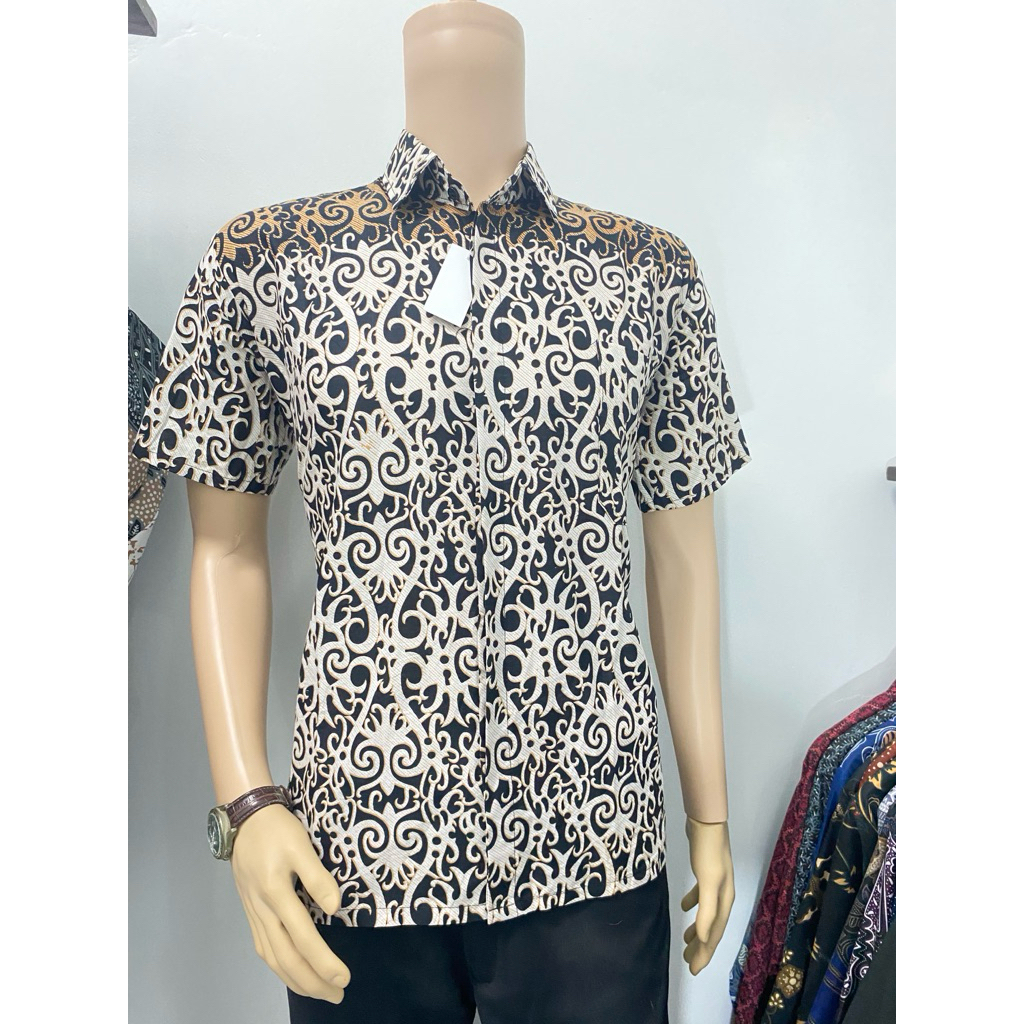 hem batik asmat batik kalimantan outfit arisan seragam batik tumpal atas batik kancing  depan batik 