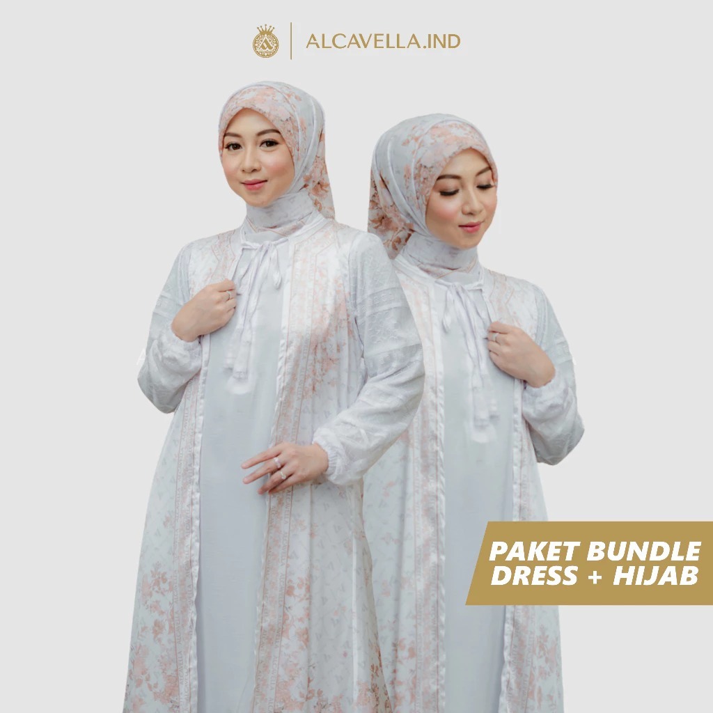 Alcavella - Floria Dress White | Dress Wanita Dress Muslim Gamis Muslim  Gamis Terbaru Alcavella