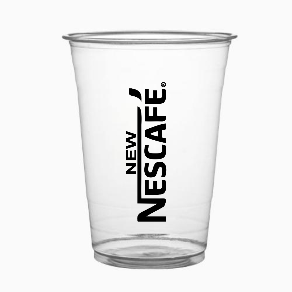 Sablon gelas cup 18 oz Disain Castem gelas cup