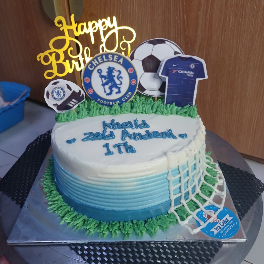

kue ulang tahun bola chealsea