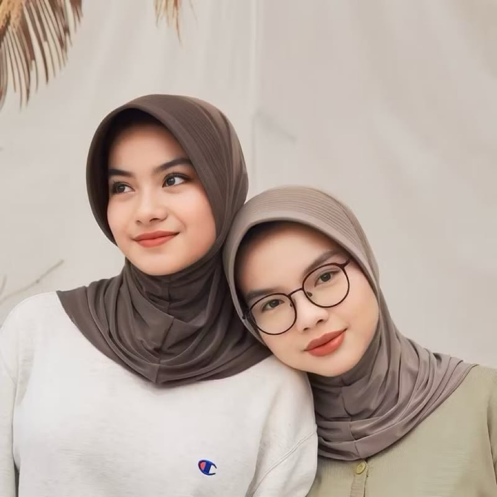 KERUDUNG SPORT / HIJAB INSTAN PED TEBAL / KERUDUNG ANAK SEKOLAH