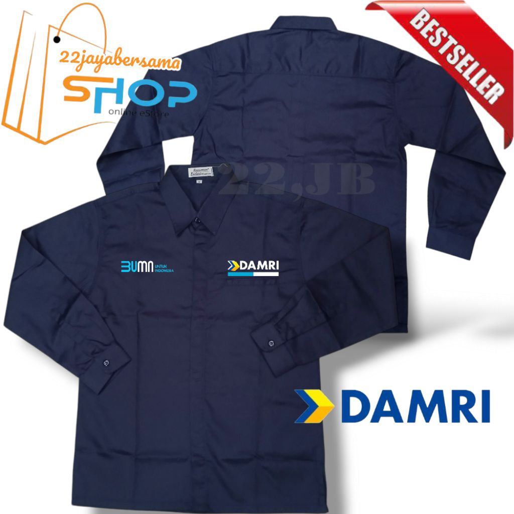 Kemeja DAMRI | Seragam DAMRI | Baju DAMRI Full Bordir