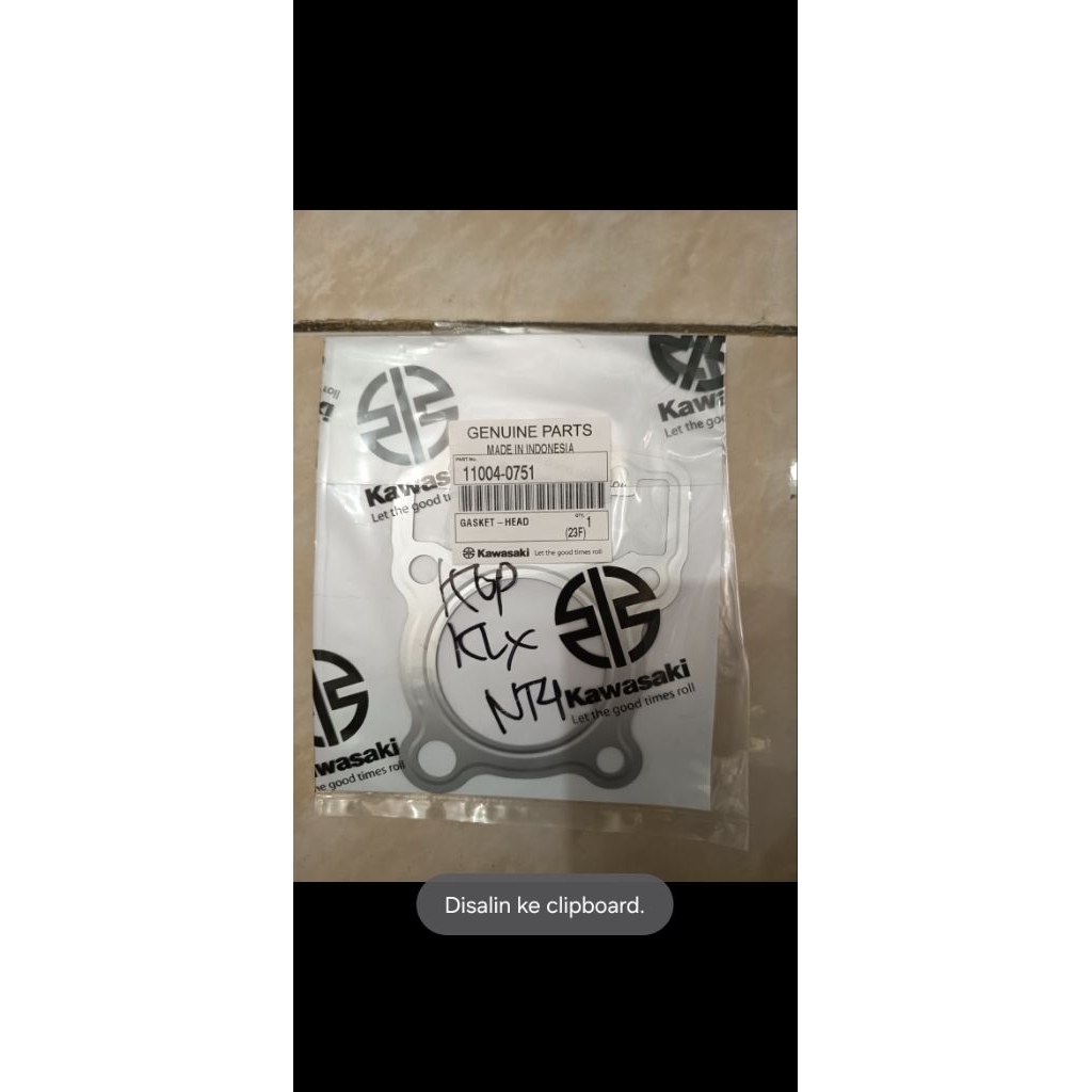 Perpak kop kawasaki klx 150