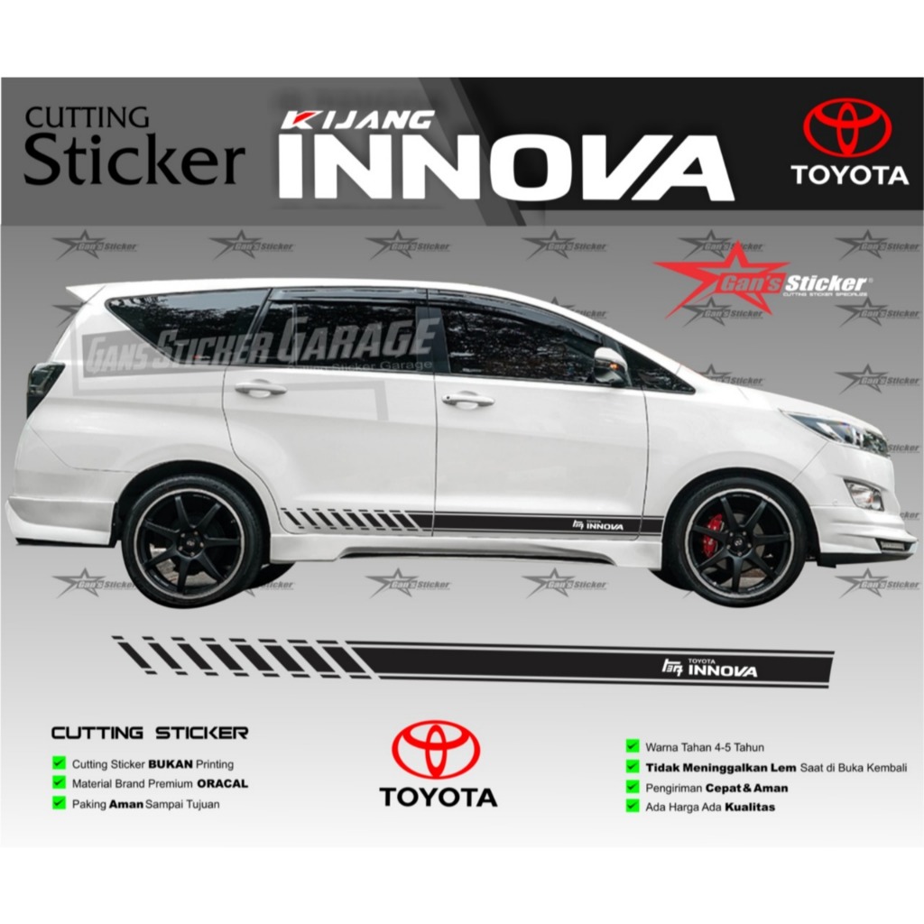 Sticker Cutting Kijang Innova Reborn Aksesoris Eksterior Kijang Innova Reborn