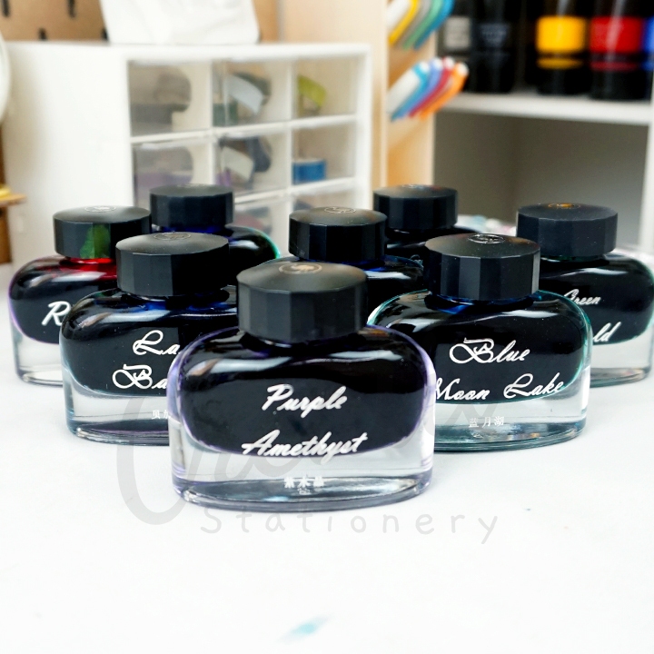 

Ostrich Sheen Fountain Pen Ink Vintage Metallic Color 30 ML Tinta Kaligrafi