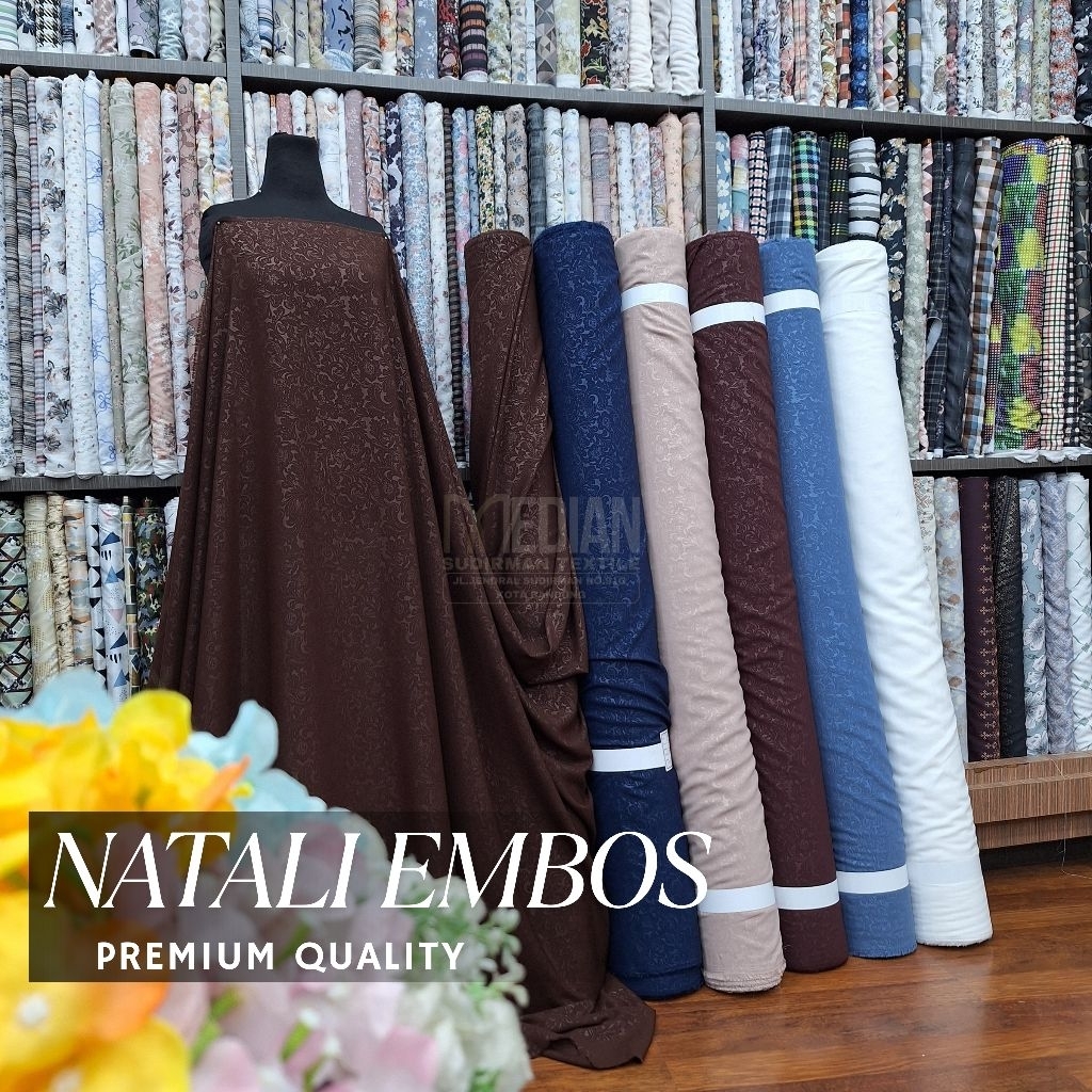 KAIN BAHAN NATALI EMBOSS |NATALI EMBOSS|KAIN EMBOSS|HIGH QUALITY|#MEDIANSUDIRMAN